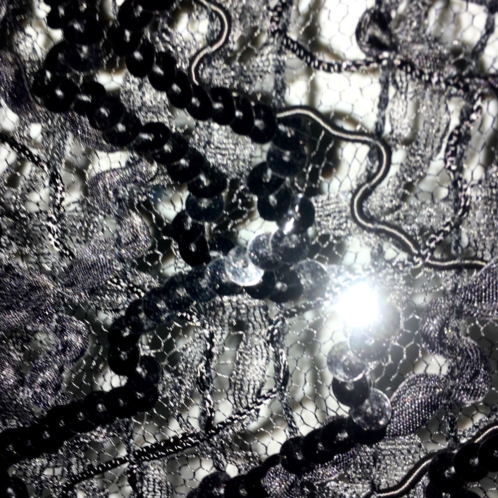 Vintage ZUM ZUM Velvet & Sequined Lace Shrug Sz 8 - Picture 7 of 8